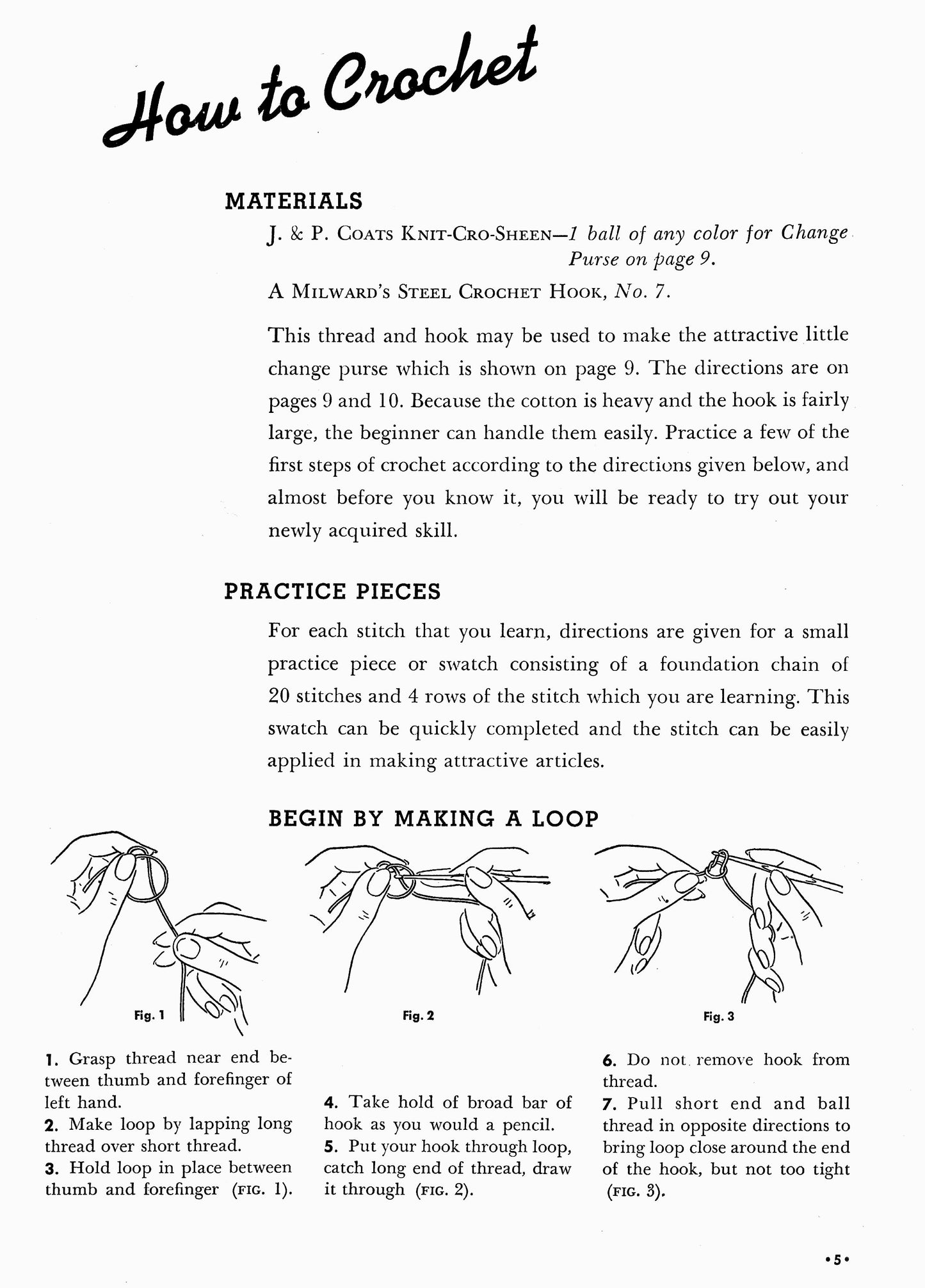 Learn How Book - "C" is for Crochet Booklet PDF Download