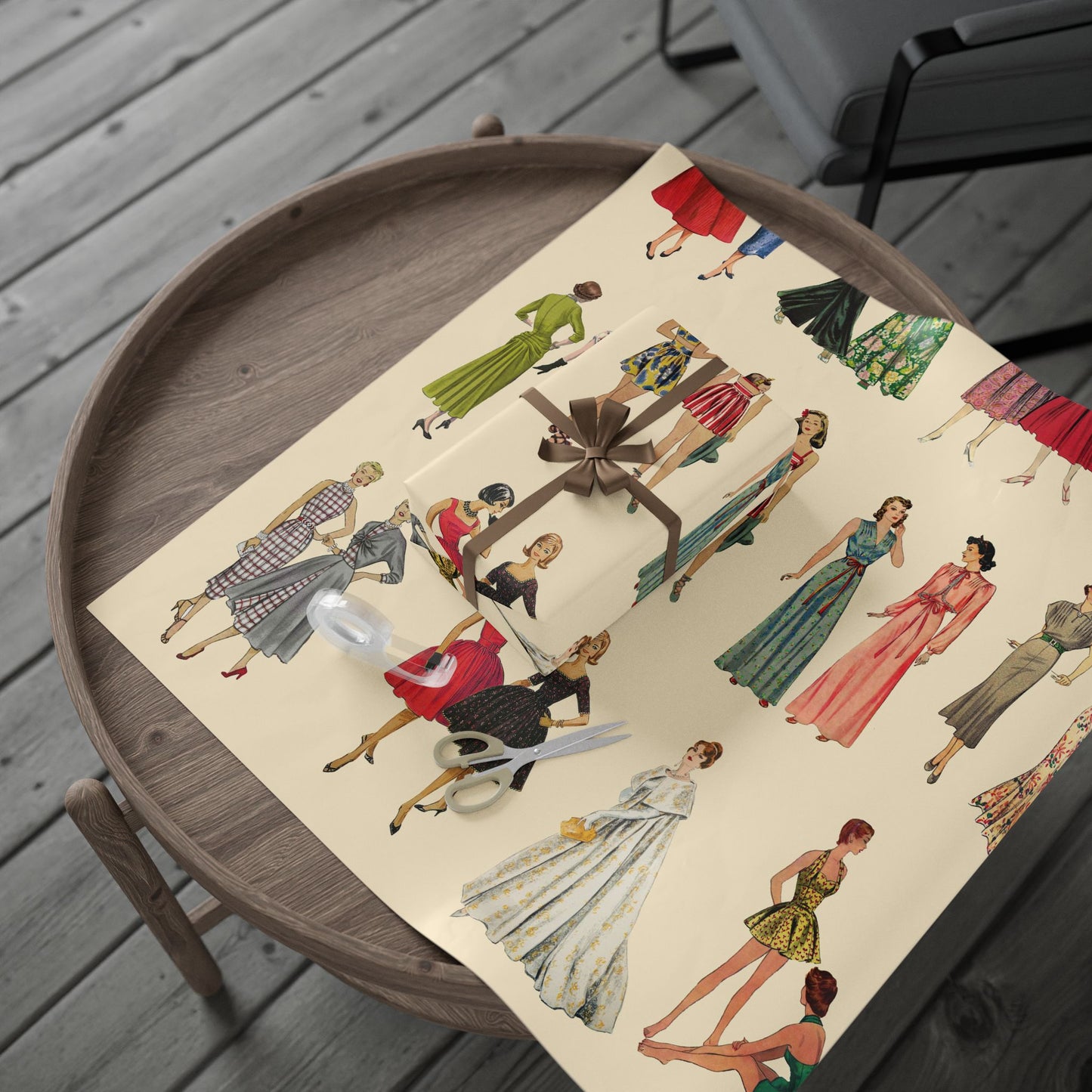 BGV Patterns Wrapping Paper - Vintage Cream