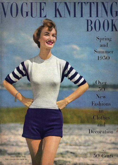 1950s Vogue Sweater and Short Set / Knitting Pattern