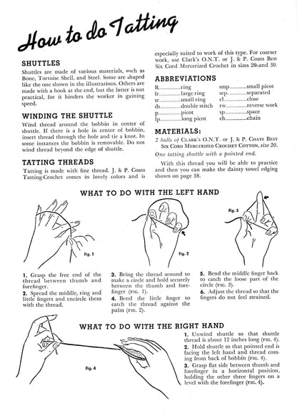 Learn How Book - "T" is for Tatting Booklet PDF Download