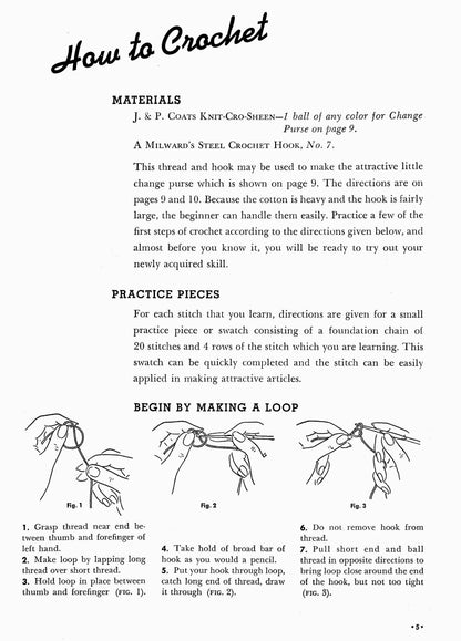 Learn How Book - "C" is for Crochet Booklet PDF Download