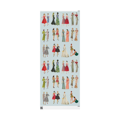 BGV Patterns Wrapping Paper - Vintage Blue