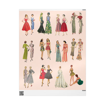 BGV Patterns Wrapping Paper - Vintage Peach