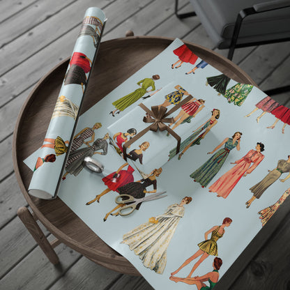 BGV Patterns Wrapping Paper - Vintage Blue