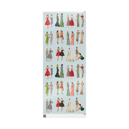 BGV Patterns Wrapping Paper - Vintage Blue