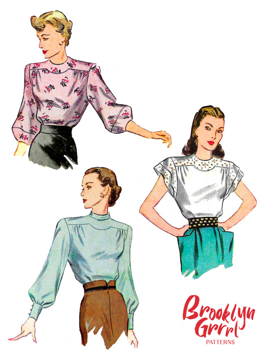 1940s The Everyday Elegance Blouse / Paper Pattern