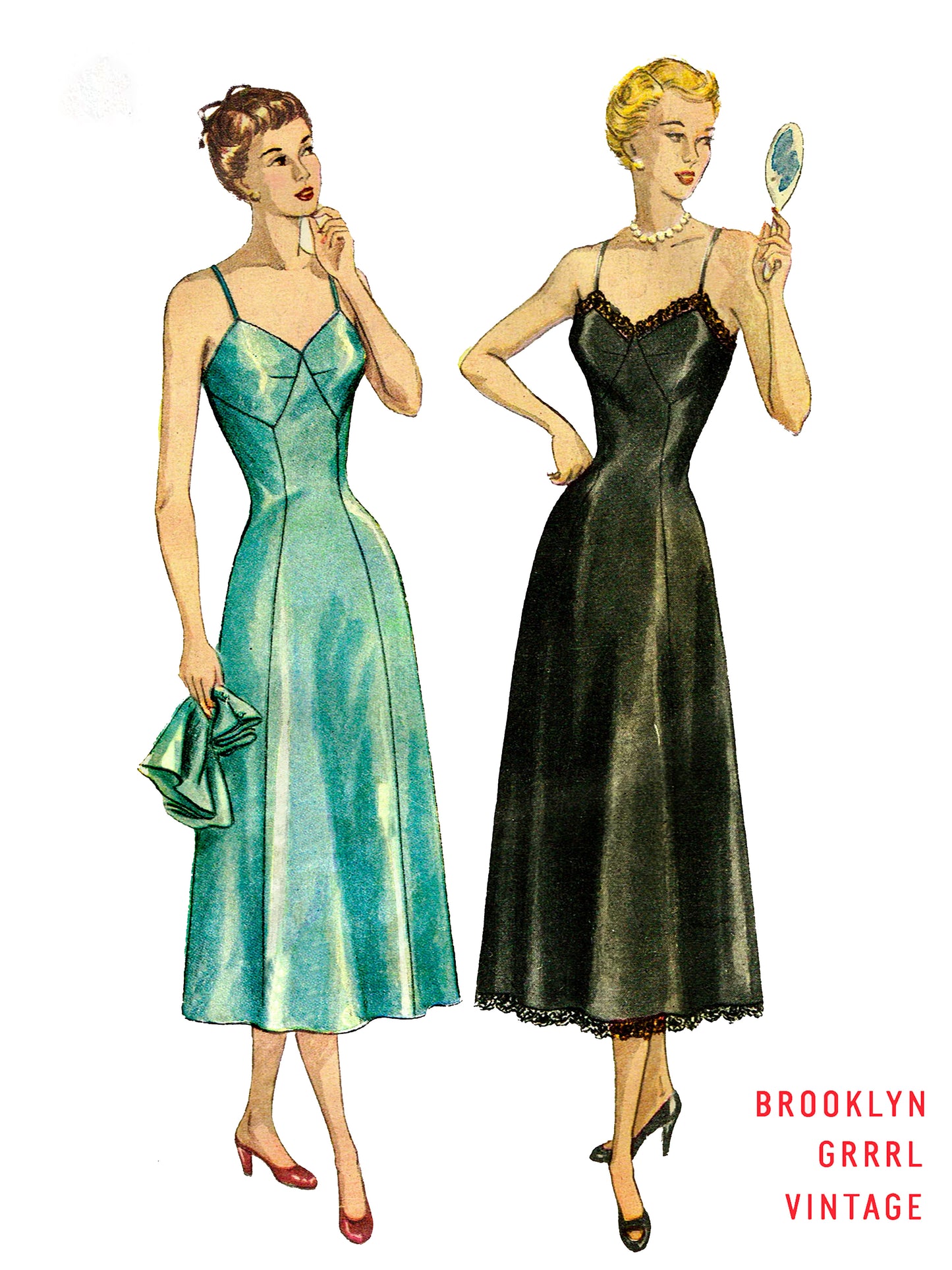1940s The Silver Moon Intimates Set / PDF Pattern