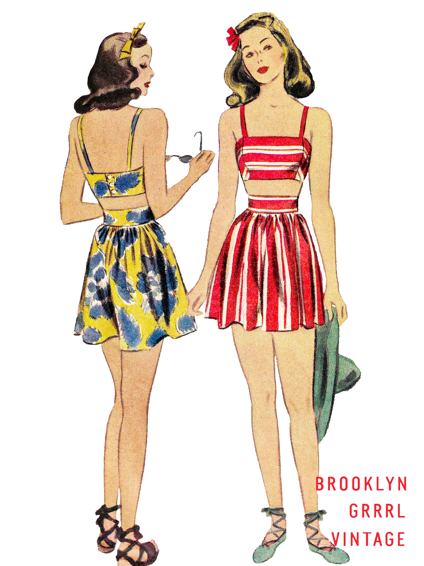 1940s 'The Esther Williams Bathing Suit' / PDF Pattern