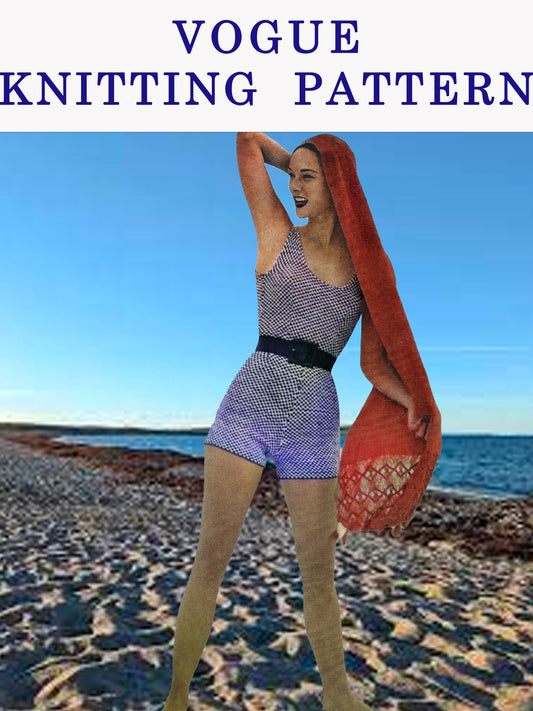 1950s Vogue Bathing Suit / Knitting Pattern