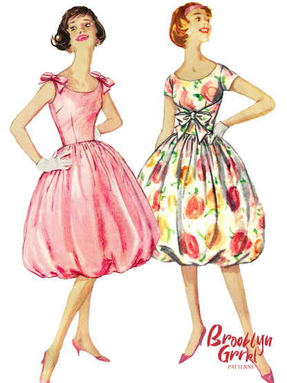 1950s Bubble Hem Party Dress / Paper Pattern Brooklyn Grrrl Vintage Patterns 1950s Bubble Hem Party Dress / Paper Pattern Brooklyn Grrrl Vintage Patterns