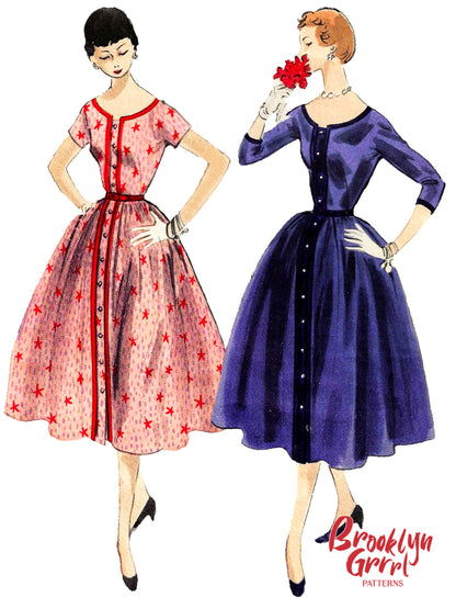 1950s 'New Look' Day Dress / PDF Pattern