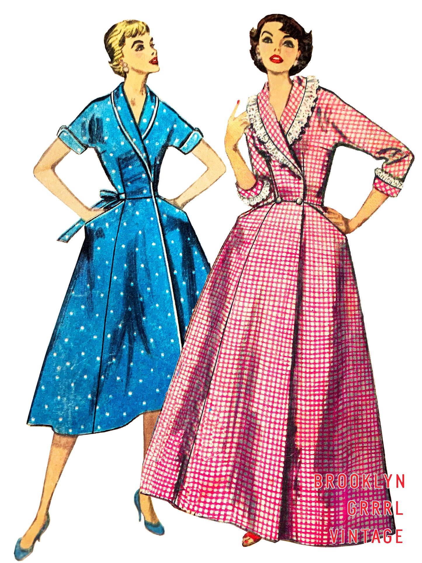 1950's The Sunrise Sweetheart Housecoat / PDF Pattern