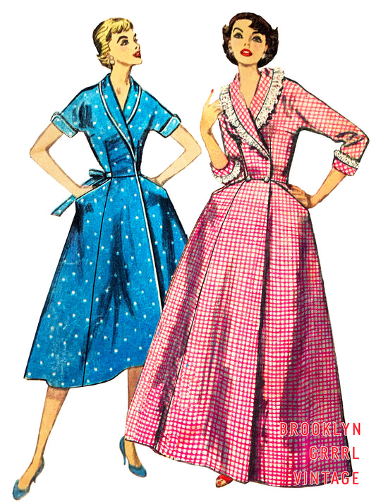 1950's The Sunrise Sweetheart Housecoat / Paper Pattern