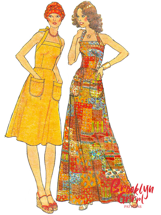 1970s The California Dreamin’ Halter Dress / PDF Pattern