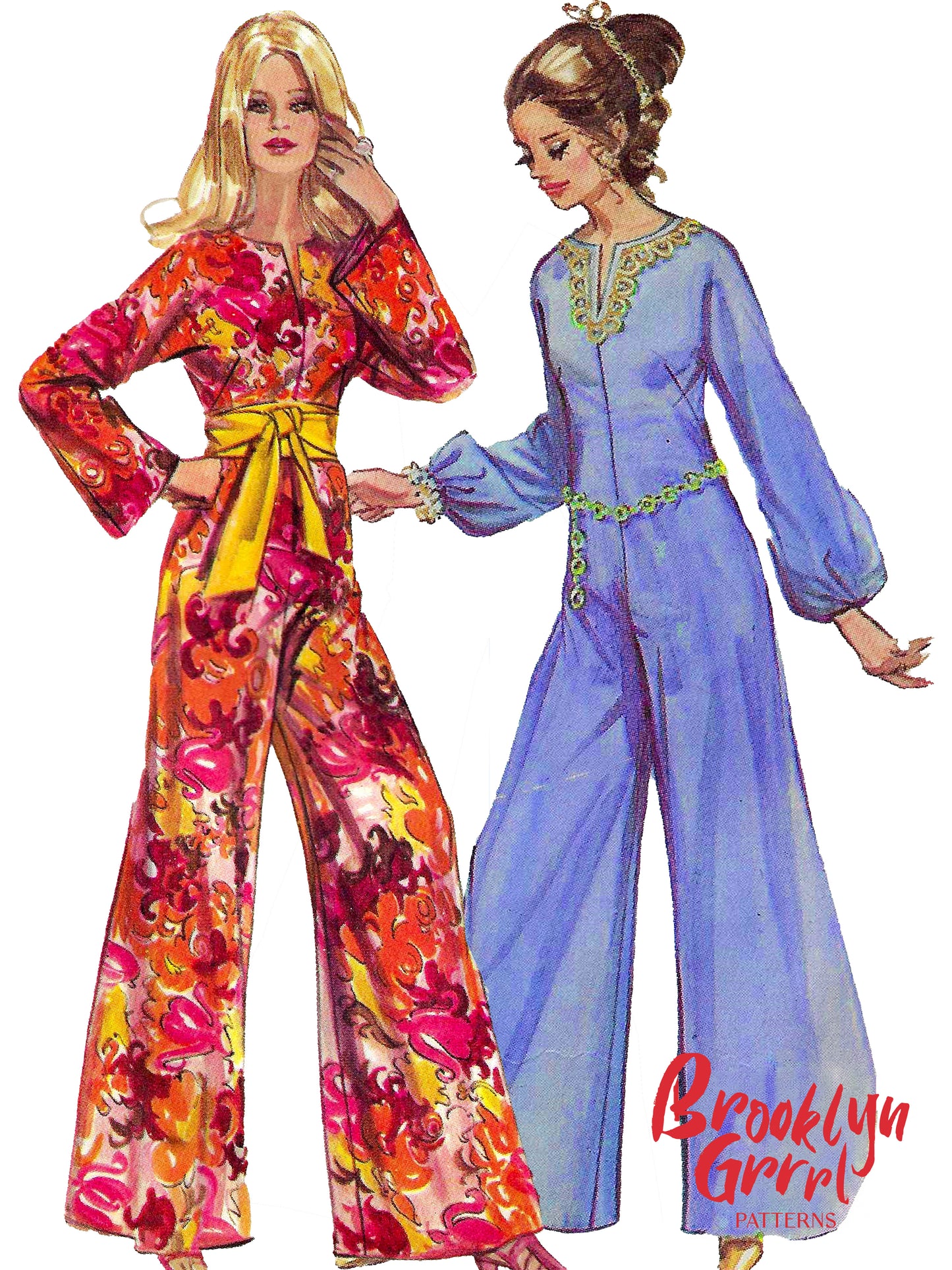 1970s Farrah Fawcett Jumpsuit / PDF Pattern