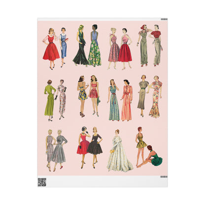 BGV Patterns Wrapping Paper - Vintage Pink