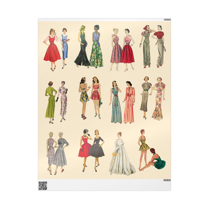 BGV Patterns Wrapping Paper - Vintage Cream