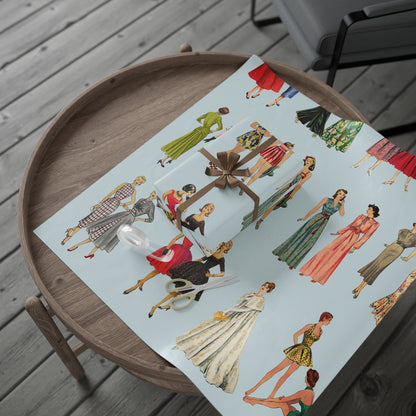 BGV Patterns Wrapping Paper - Vintage Blue