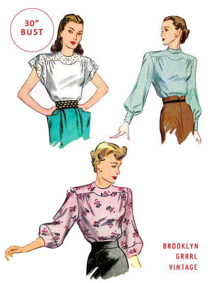 1940s The Everyday Elegance Blouse / PDF Pattern