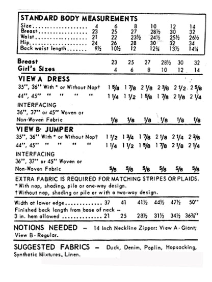 PDF Pattern - 70s Jumper/Dress, Digital Sewing Pattern / Child 14