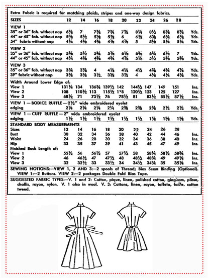 1950's The Sunrise Sweetheart Housecoat / PDF Pattern