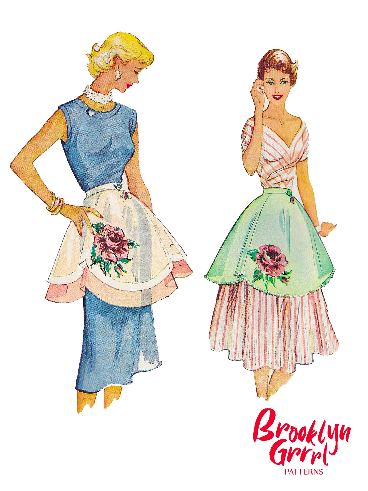 PDF Pattern - 1950s Scalloped Apron