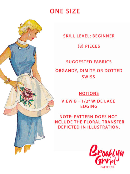 PDF Pattern - 1950s Scalloped Apron