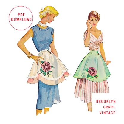 PDF Pattern - 1950s Scalloped Apron