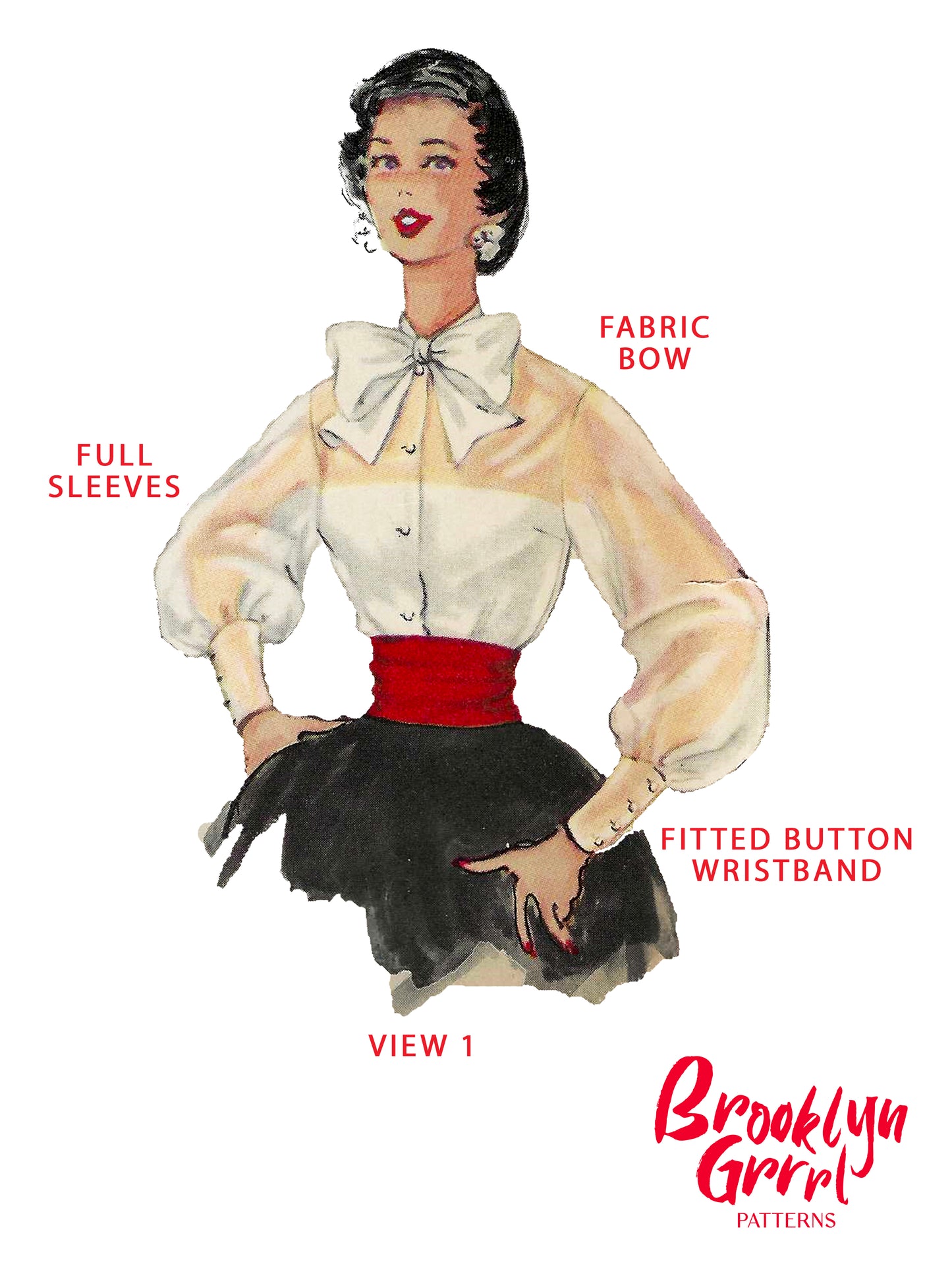 PAPER Pattern 1950's Blouses / Multiple Sizes