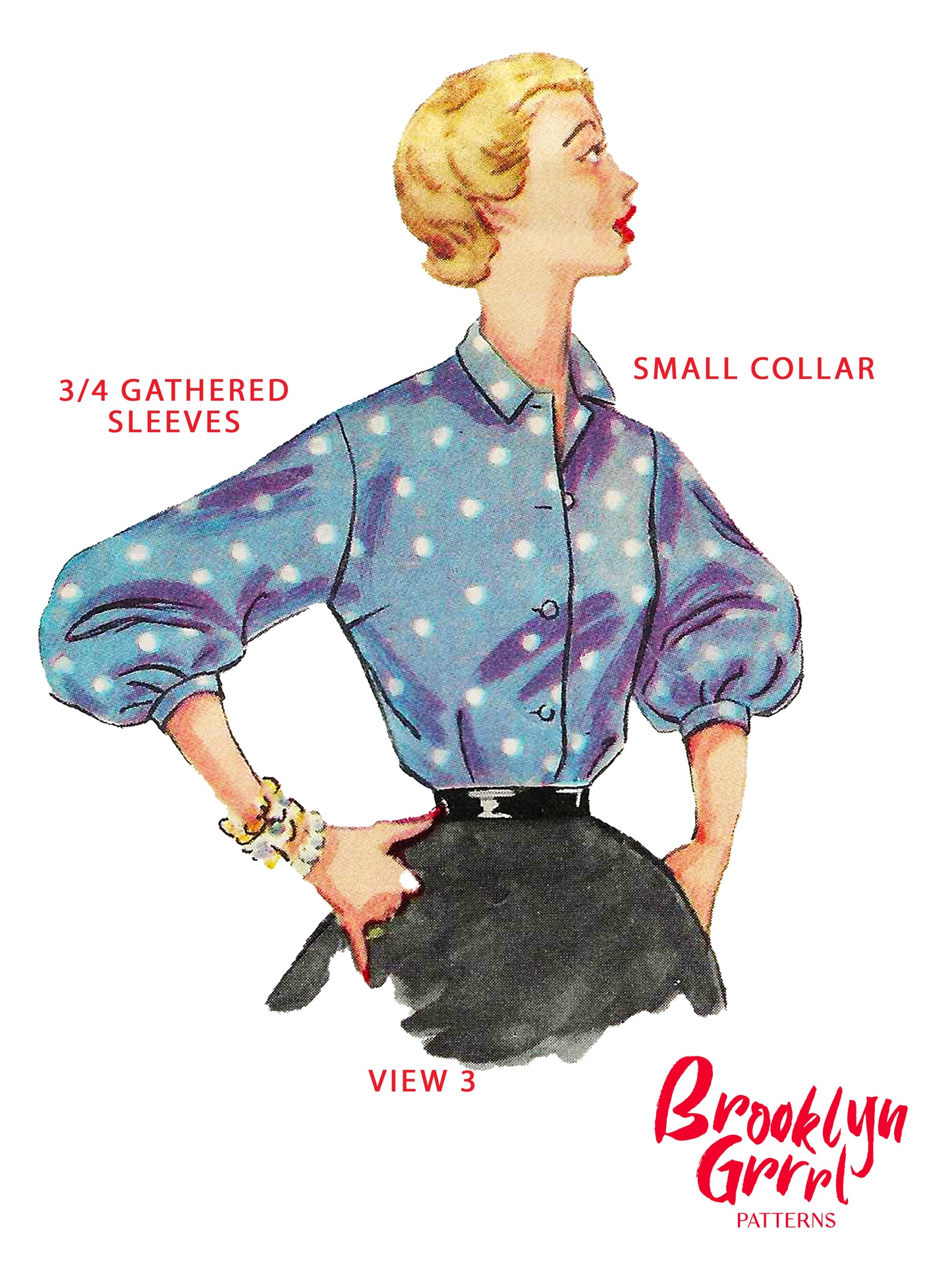 PAPER Pattern 1950's Blouses / Multiple Sizes