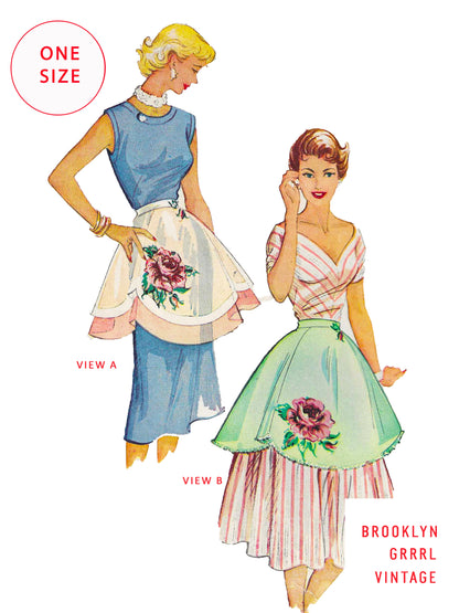 PAPER Pattern  1950's Scalloped Apron