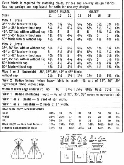 PAPER Pattern - 1950s Bubble Party Dress / Bust 38