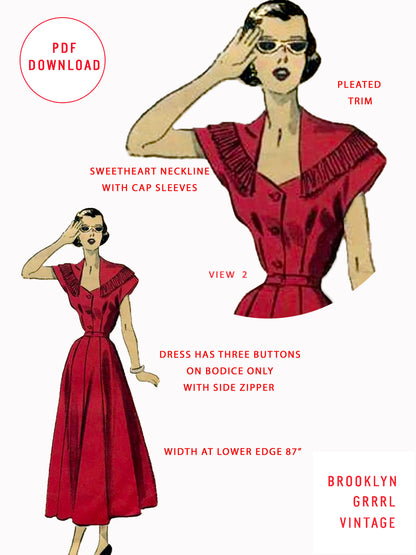 1940s The 'Vivian Lee' Dress / PDF Pattern