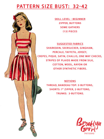 1940s 'The Esther Williams Bathing Suit' / Paper Pattern