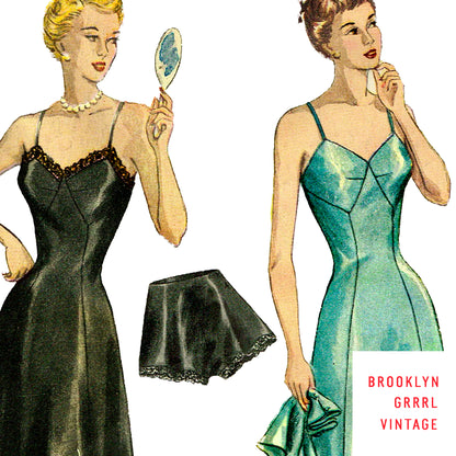 1940s The Silver Moon Intimates Set / PDF Pattern
