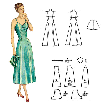 PAPER Pattern 1940s Slip and Panties / Bust 40
