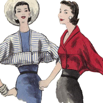 PDF Pattern - 1950s Fitted Bolero Jacket / Bust 36