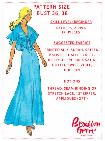 PAPER Pattern  1970's Halter Dress in Two Lengths / Multiple Sizes