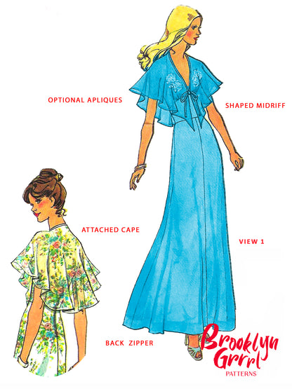 PAPER Pattern  1970's Halter Dress in Two Lengths / Multiple Sizes
