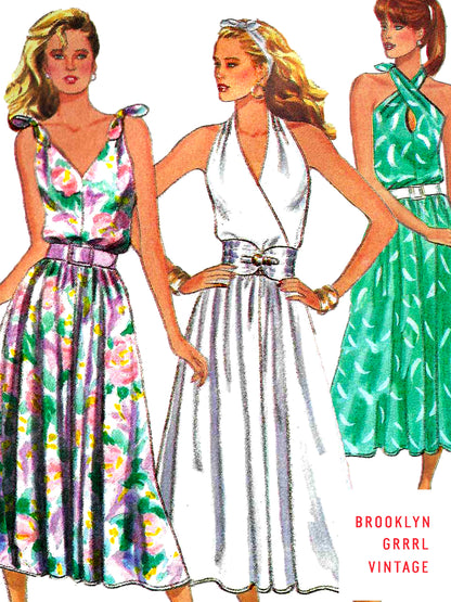PAPER Pattern - 1970s Dress in Three Styles / Multiple Sizes