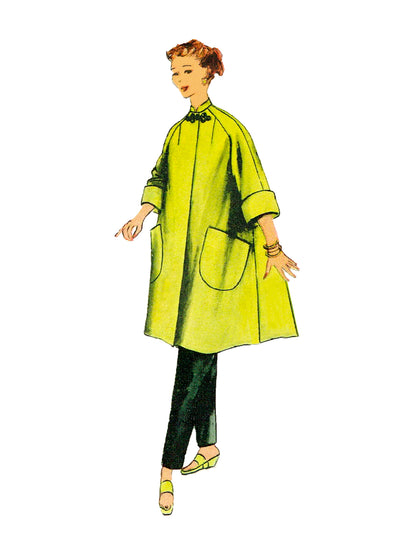PDF Pattern - 1950s Robe, Coat, Duster  / Bust 32