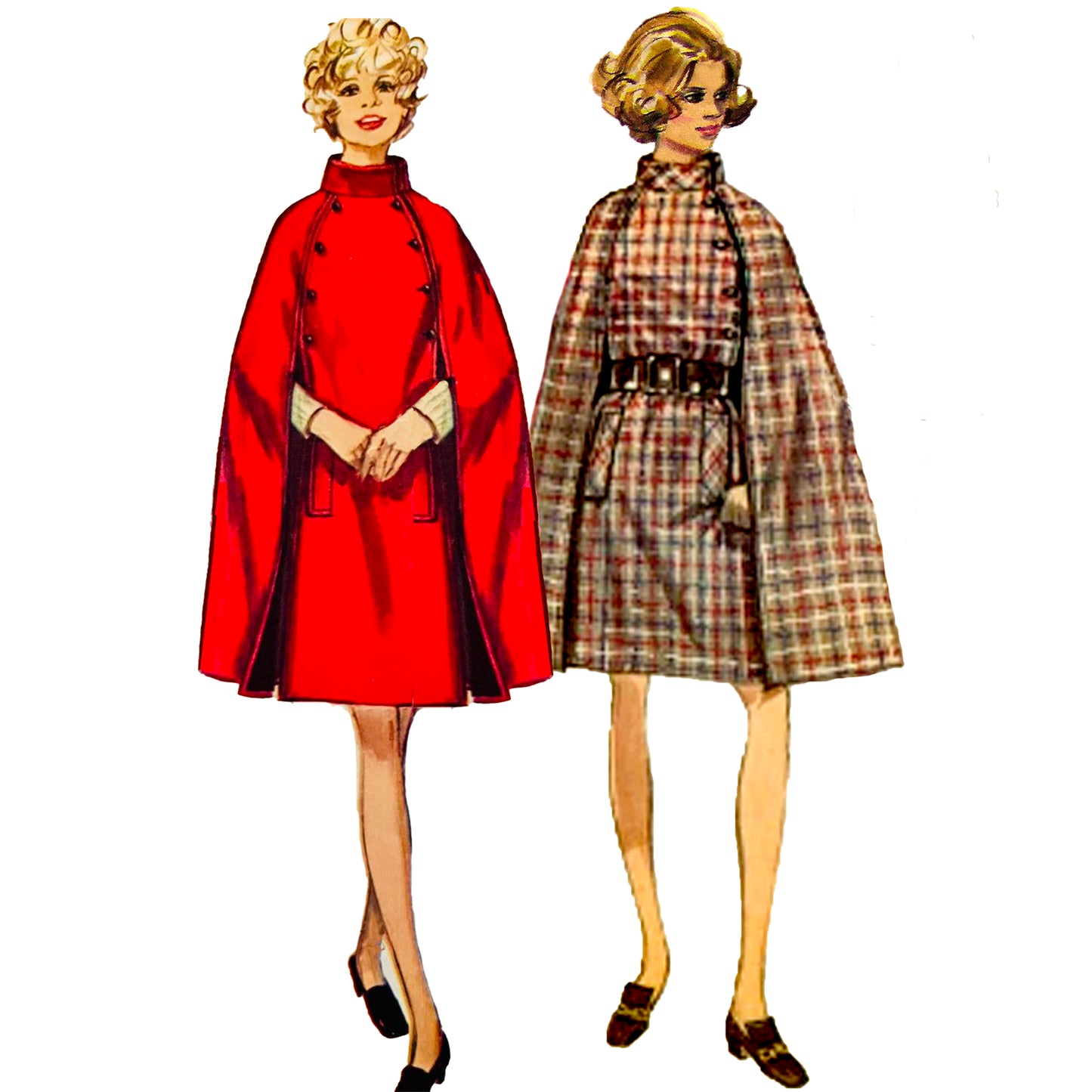 PAPER Pattern - 1960s Cape  / Bust 38