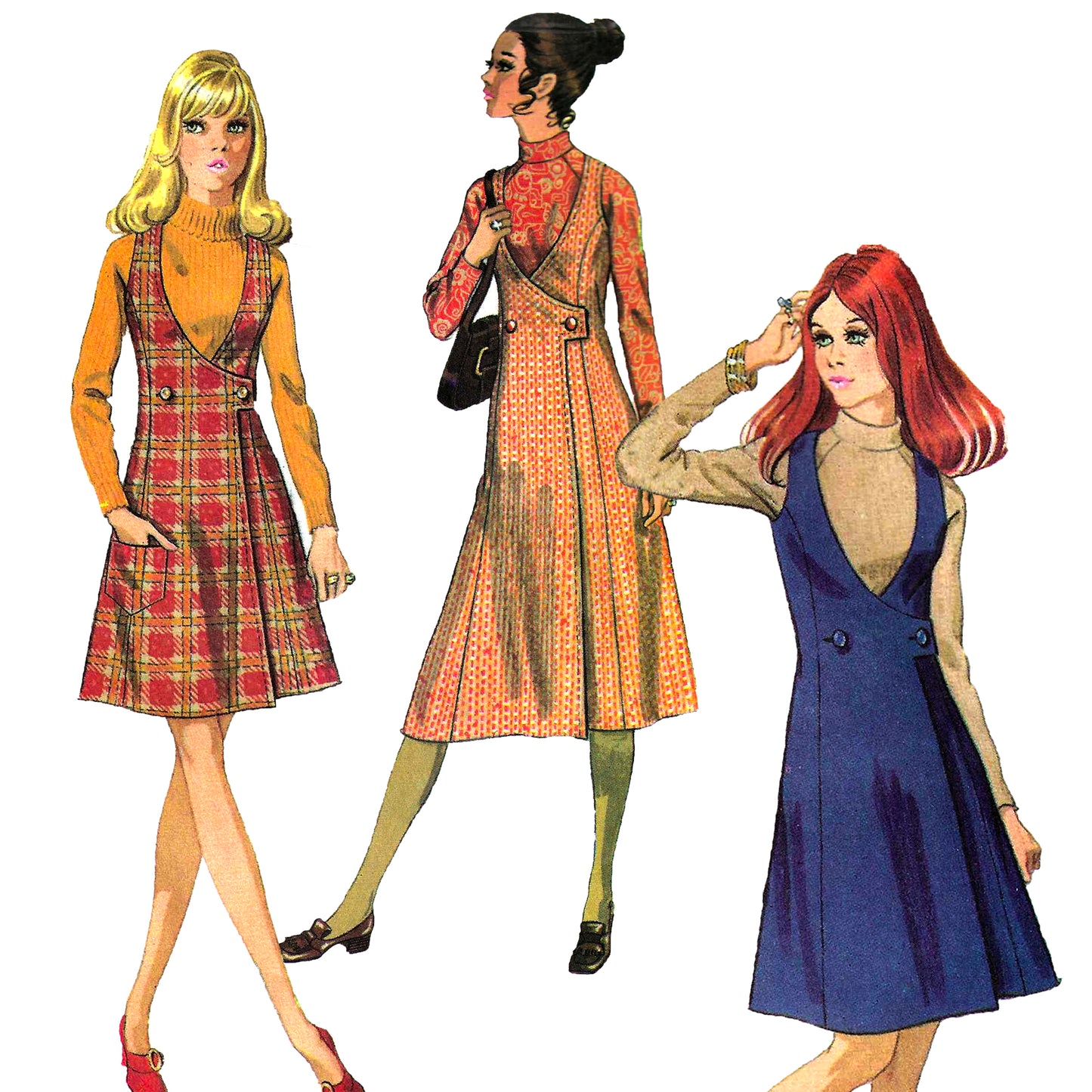 PDF Pattern 1970s Jumper and Blouse / Bust 34