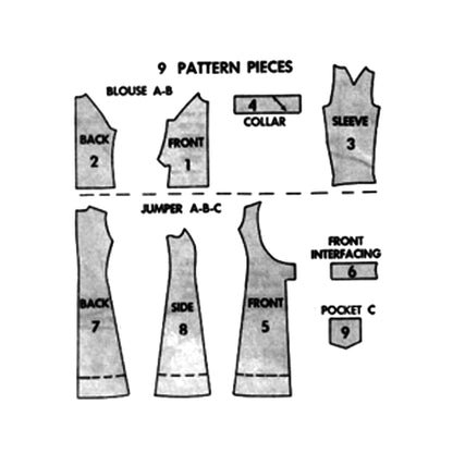 PAPER Pattern 1970s Jumper and Blouse / Bust 34