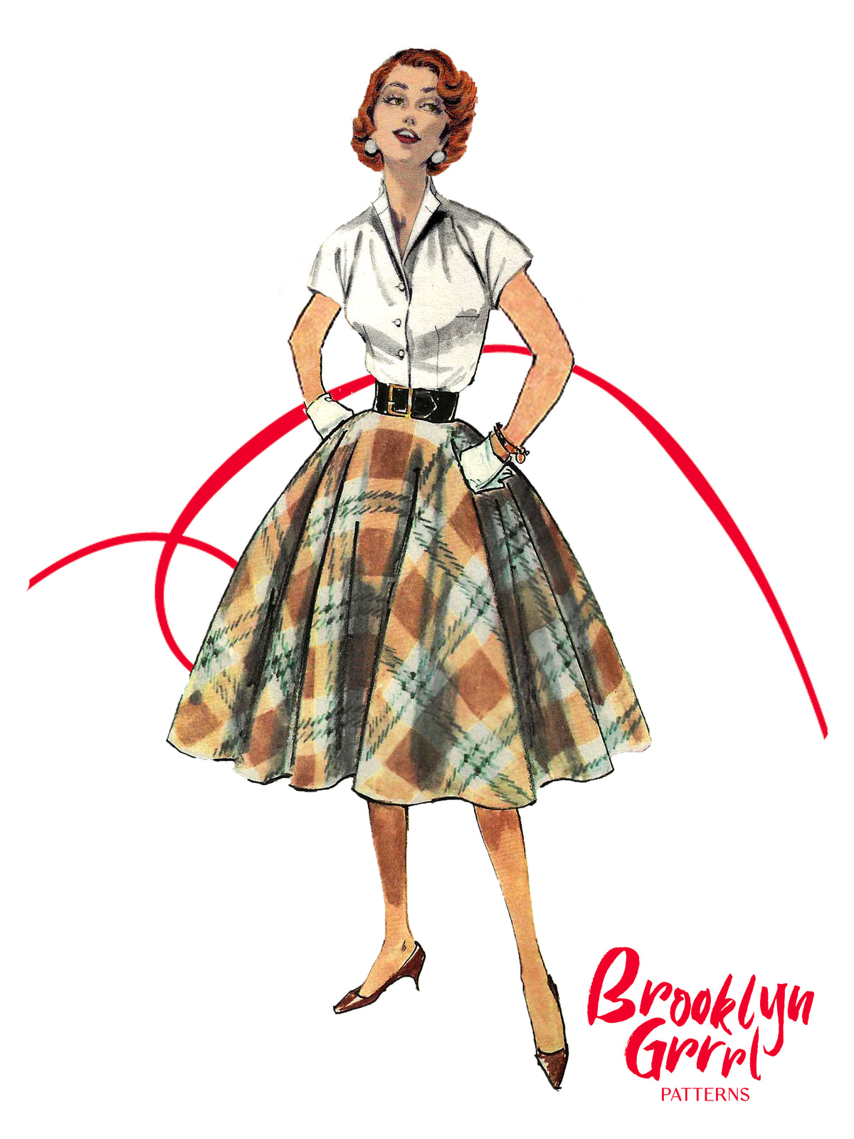 PAPER Pattern - 1950's Circle Skirt / Multiple Sizes