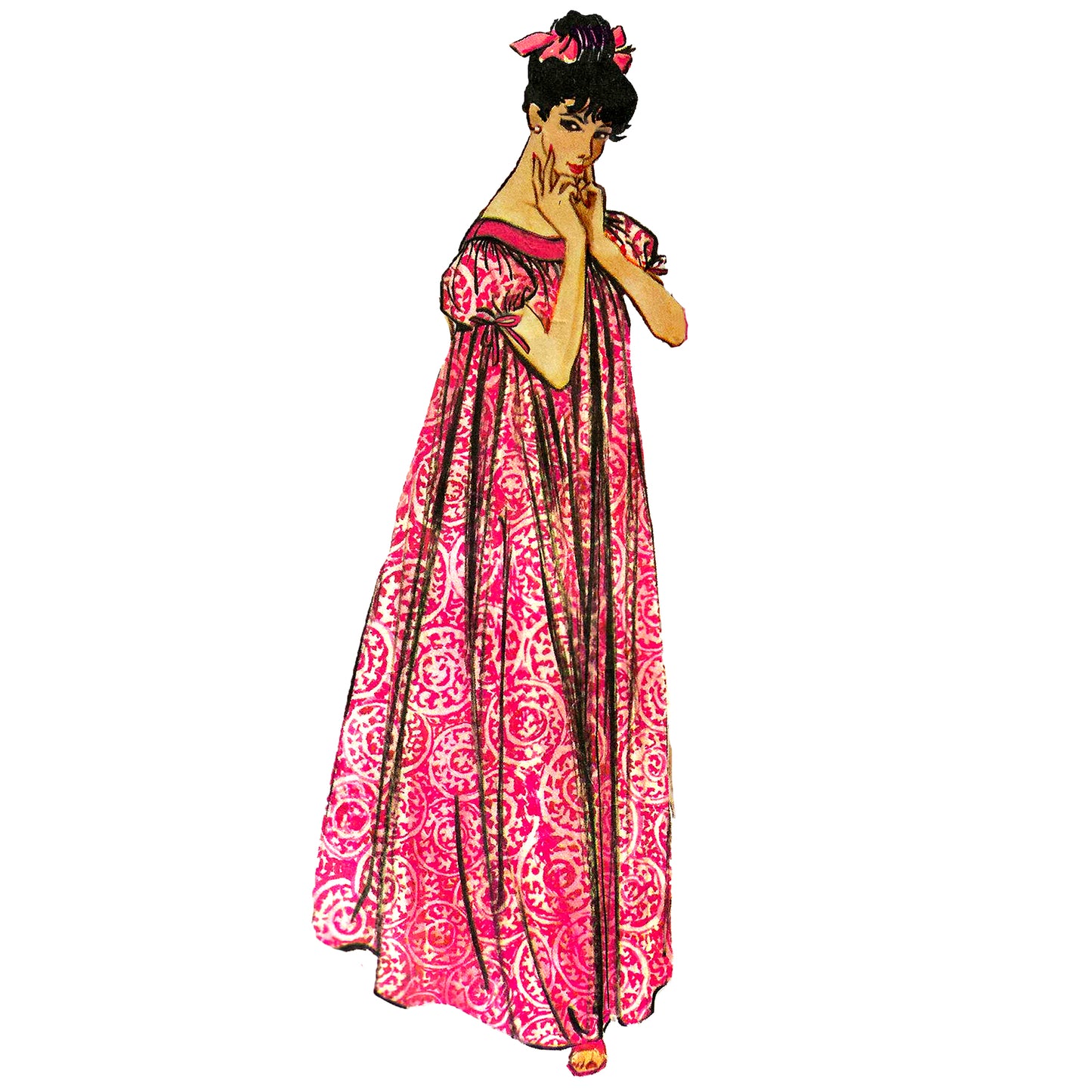 1950s Romantic Nightgown in Three Lengths / Paper Pattern