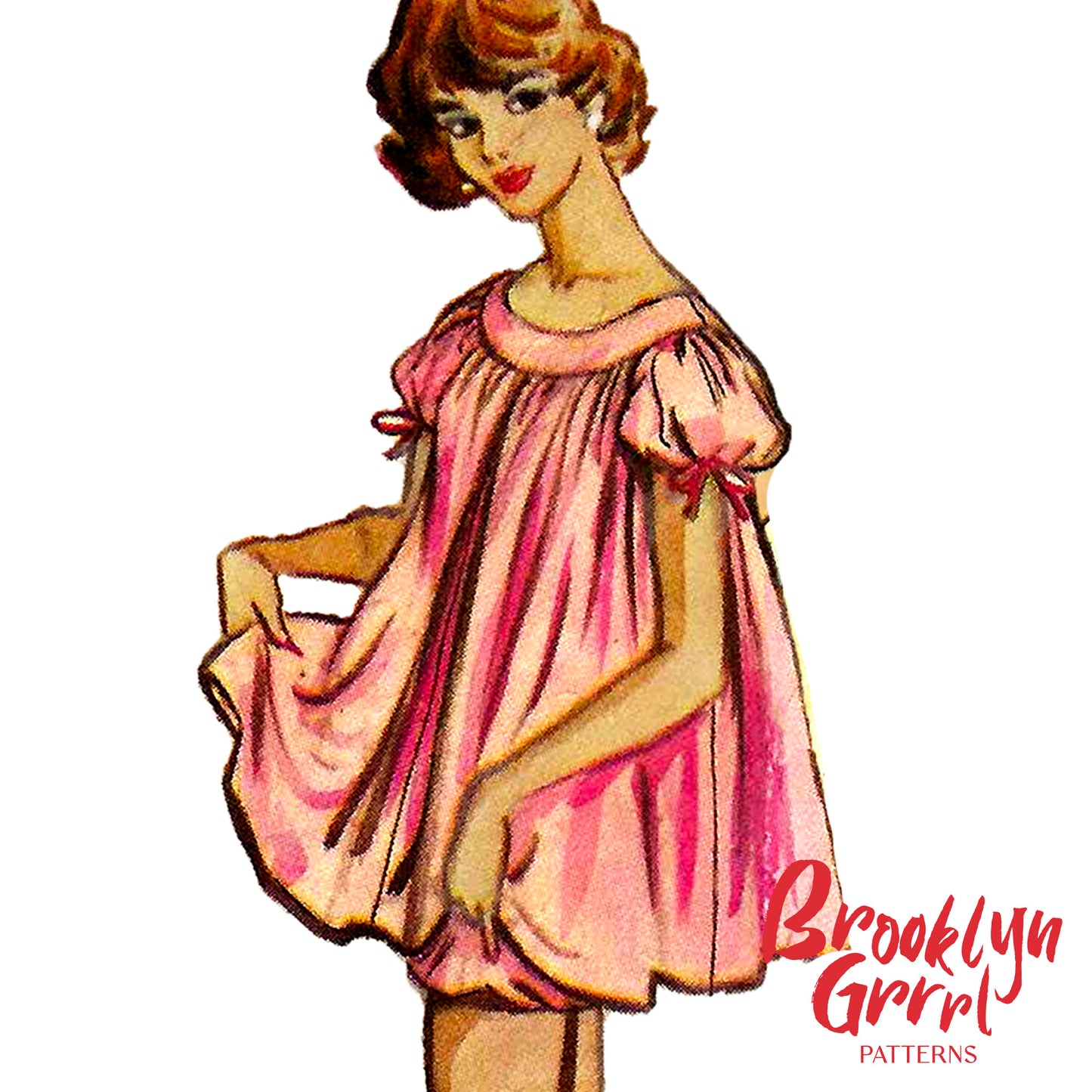 1950s Romantic Nightgown in Three Lengths / Paper Pattern