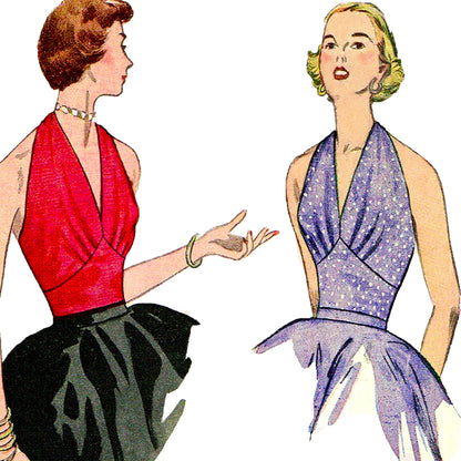 PAPER Pattern - 1950s Elegant Tops  / Bust 30