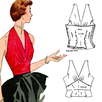 PAPER Pattern - 1950s Elegant Tops  / Bust 30