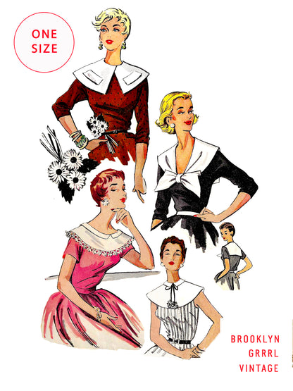 1950's B. Altman Girl Collars / One Size / PAPER Pattern